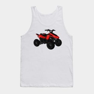 Quad bike atv cartoon illustration Tank Top